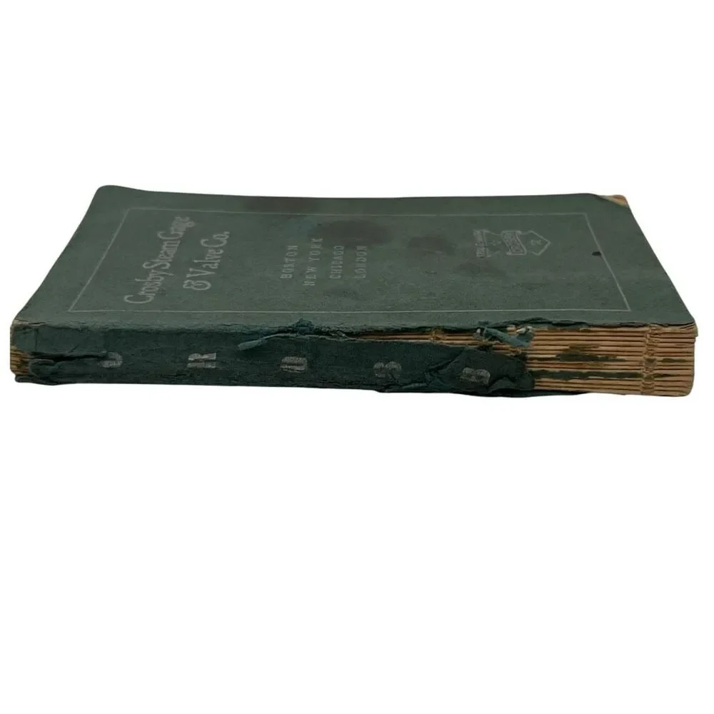 Crosby Steam Gage & Valve Co. 1904 Reference Book Green Antique